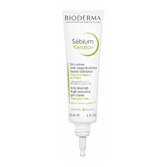 BIODERMA SEBIUM KERATO+ ГЕЛ КРЕМ ПРОТИВ НЕПРАВИЛНОСТИ НА КОЖА СО ВИСОКА ТОЛЕРАНТНОСТ 30 мл