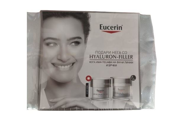 EUCERIN СЕТ-EUCERIN HYALURON-FILLER дневен крем за сува кожа СПФ 15 50 мл + EUCERIN HYALURON-FILLER ноќен крем 50 мл