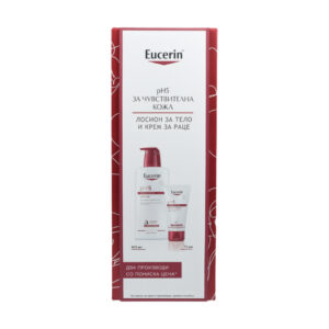 EUCERIN СЕТ-PH5 ЛОСИОН ЗА ТЕЛО 400 мл + PH5 КРЕМ ЗА РАЦЕ 75 мл