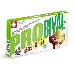 4U pharma PROBIVAL CHOCO+C+Zn ТАБЛЕТИ ЗА ЏВАКАЊЕ ЗА ДЕЦА (20 ТАБЛЕТИ)