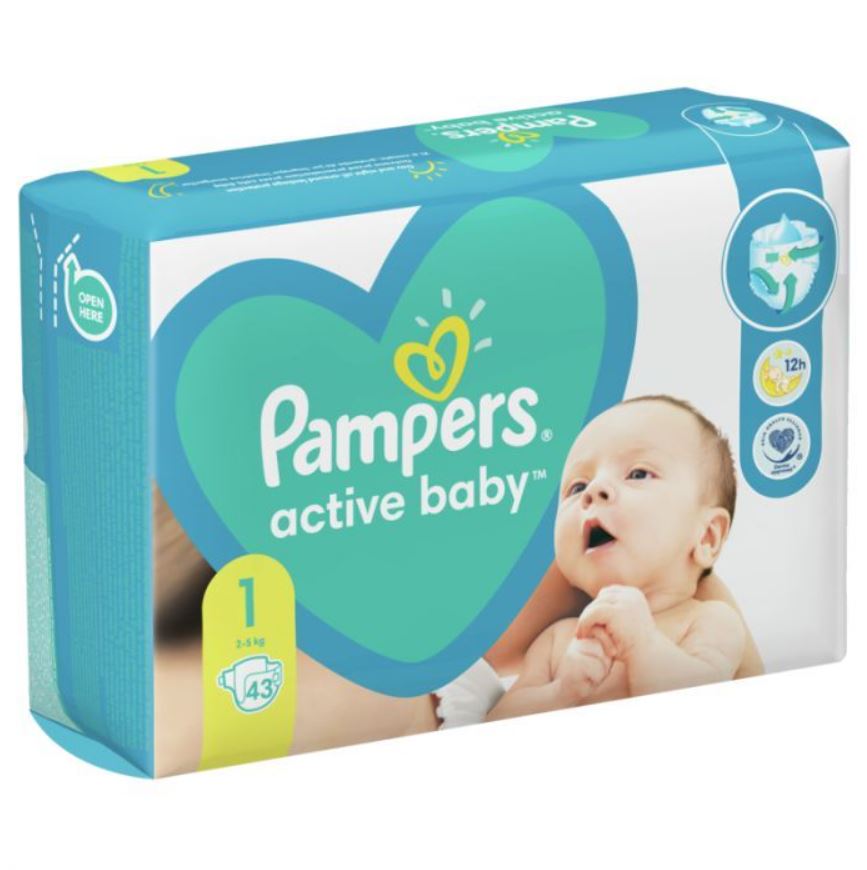 PAMPERS ACTIVE BABY 1 (2-5KG) 43