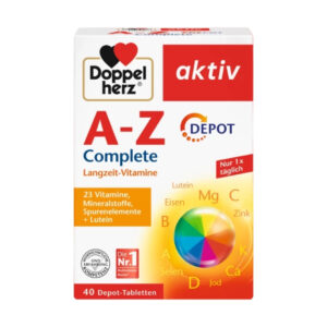 DOPPEL HERZ A-Z COMPLETE DEPOT ВИТАМИНИ И МИНЕРАЛИ СО ПРОДОЛЖИТЕЛНО ОСЛОБОДУВАЊЕ (40 ТАБЛЕТИ)