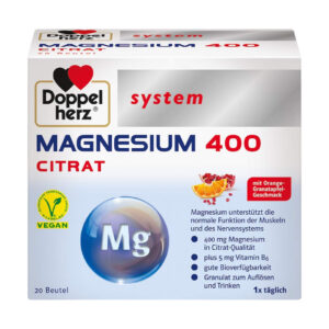 DOPPEL HERZ MAGNESIUM CITRAT 400 X 20 ЌЕСИЧКИ РАСТВОРЛИВИ ВО ВОДА