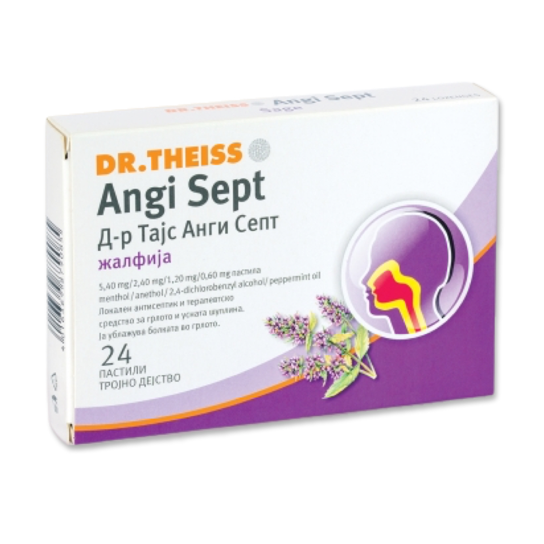 DR.THEISS ANGISEPT ЖАЛФИЈА ПАСТИЛИ (24 ПАСТИЛИ)