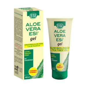 ESI ALOE VERA ГЕЛ СО ОРГАНСКО АЛОЕ, МАСЛО ОД  ЧАЈНО ДРВО И ВИТАМИН Е 100 мл