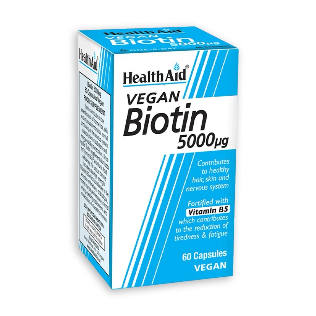 HEALTH AID BIOTIN 5000 микрограми КАПСУЛИ (60 КАПСУЛИ)
