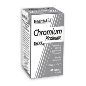 HEALTH AID CHROMIUM PICOLINATE 1800 микрограми ТАБЛЕТИ (60 ТАБЛЕТИ)