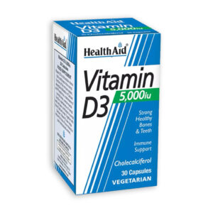HEALTH AID VITAMIN D3 5000 IU КАПСУЛИ (30 КАПСУЛИ)