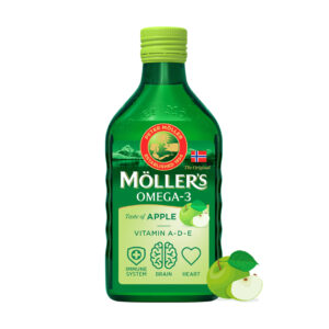 MOLLERS OMEGA-3 СИРУП ЗА ДЕЦА СО ВКУС НА ЈАБОЛКО 250 мл