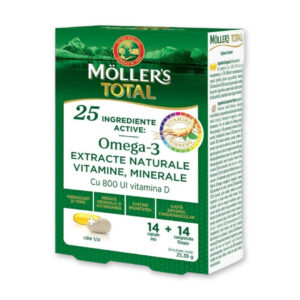 MOLLERS TOTAL OMEGA-3 КОМПЛЕКС (14 МЕКИ КАПСУЛИ + 14 ТАБЛЕТИ)