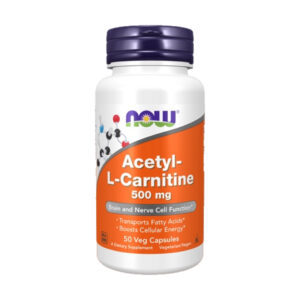 NOW ACETYL-L-CARNITINE 500мг (50 КАПСУЛИ)