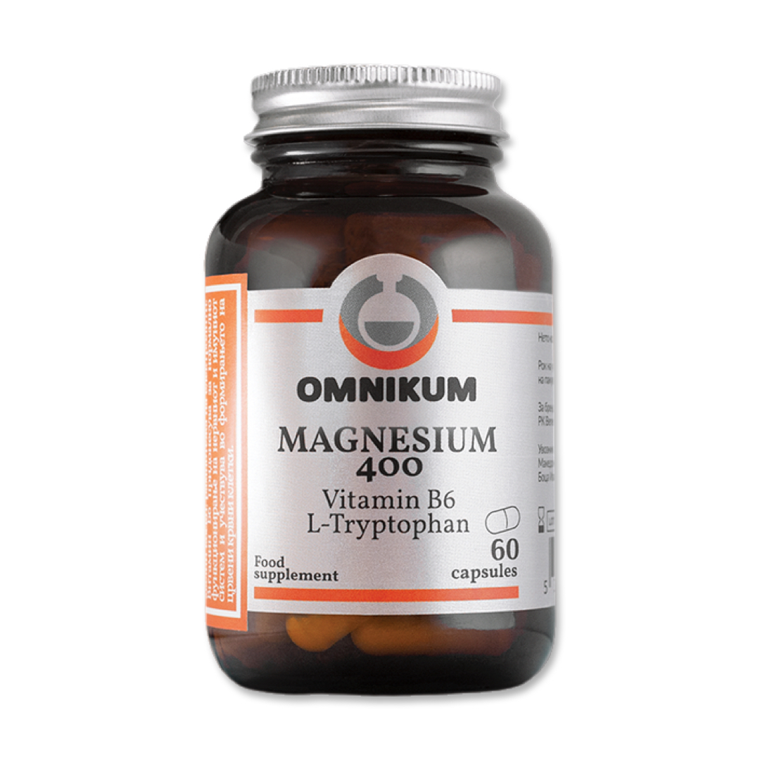 OMNIKUM MAGNESIUM 400 мг+B6+TRYPTOPHANE КАПСУЛИ (60 КАПСУЛИ)