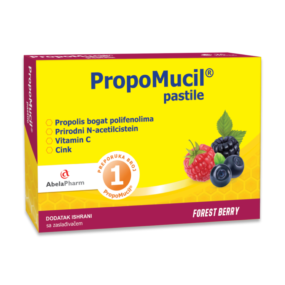 AbelaPharm PROPOMUCIL ШУМСКО ОВОШЈЕ ПАСТИЛИ (24 ПАСТИЛИ)