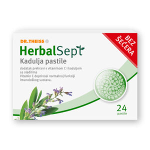 DR.THEISS HERBALSEPT ЖАЛФИЈА х24 ПАСТИЛИ БЕЗ ШЕЌЕР