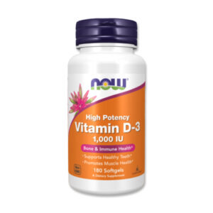 NOW VITAMIN D3 1000 IU (180 МЕКИ ЖЕЛАТИНСКИ КАПСУЛИ)
