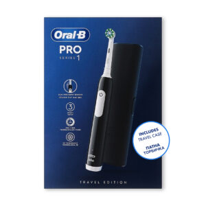ORAL B PRO 1 ЕЛЕКТРИЧНА ЦРНА ЧЕТКА СО ФУТРОЛА