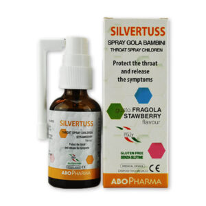 ABOPHARMA SILVERTUSS ДЕТСКИ СПРЕЈ ЗА ГРЛО, СО ВКУС НА ЈАГОДА 30мл
